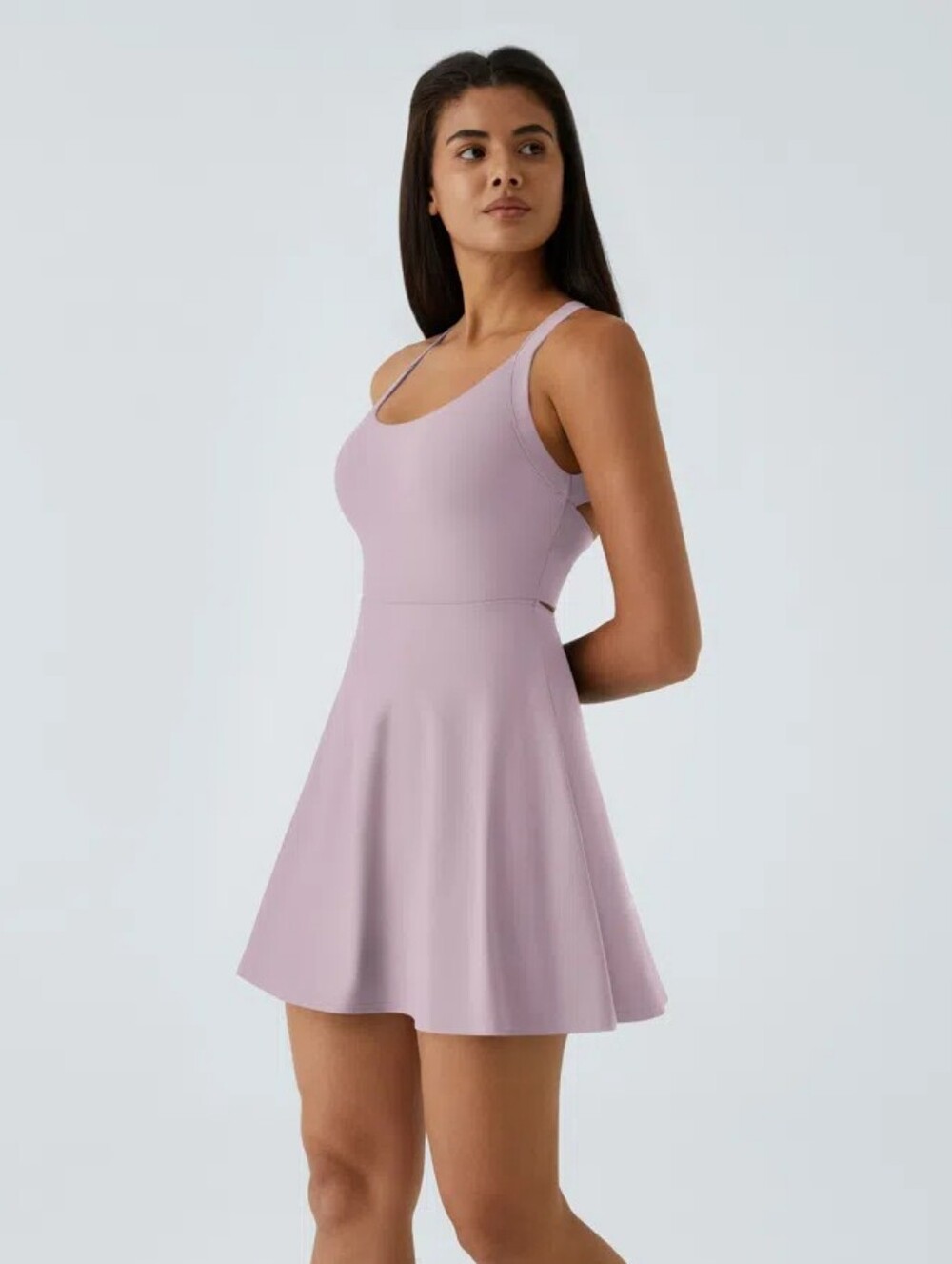 HALARA Easy Peezy Lavender Fit-and-Flare Tennis / Skater Dress